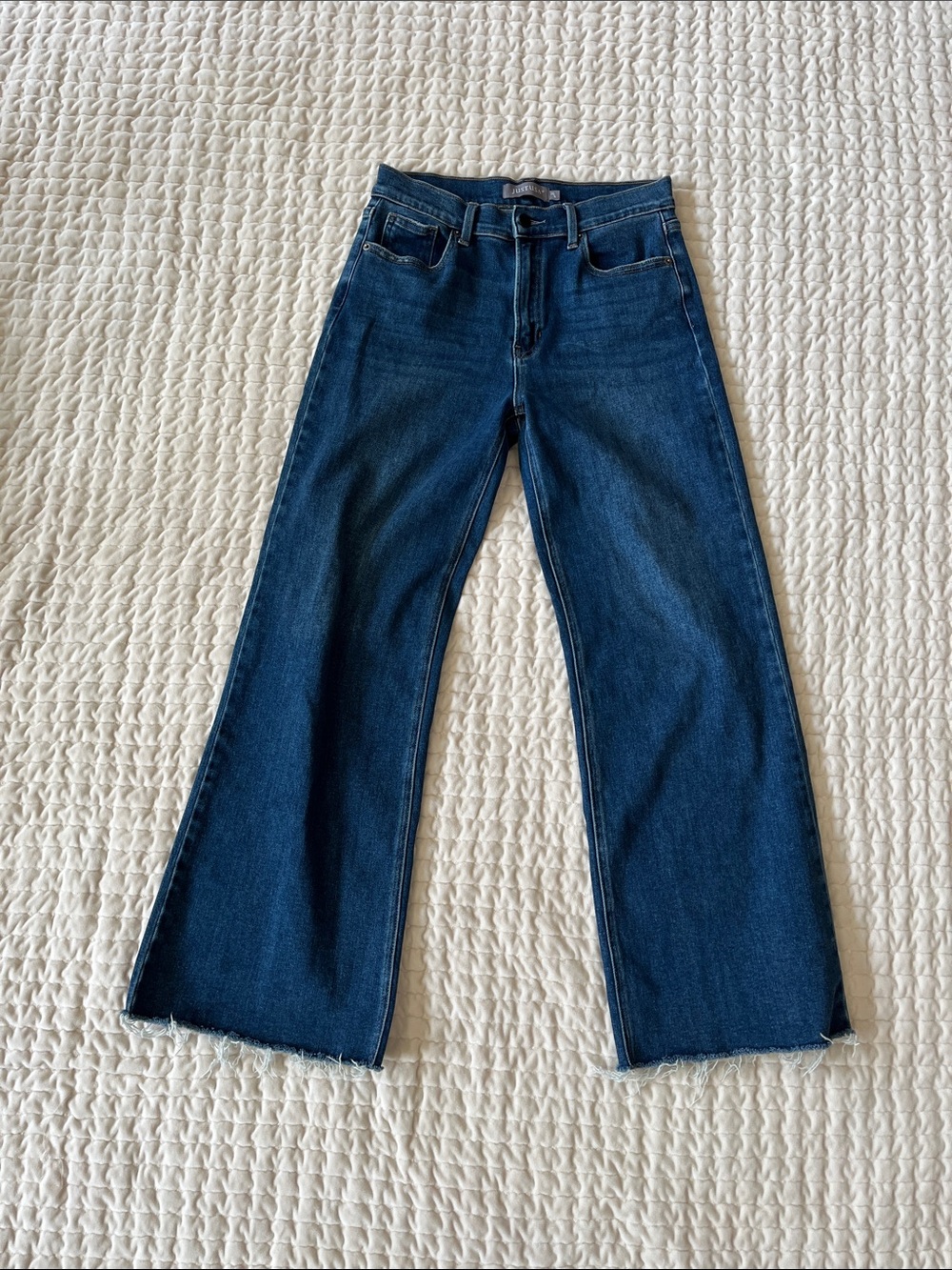 Just USA Size 6: Dark Blue Wide-Leg High-Rise Jeans